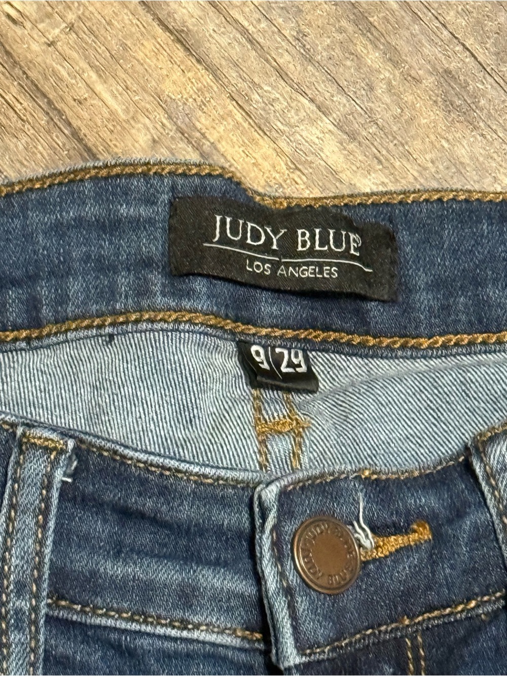 Judy Blue Skinny Fit Jeans Size 9/29 Distressed Frayed Cuff Stretch Denim - Picture 5 of 10